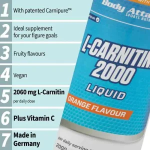 ال کارنیتین 2000 بادی اتک|body-attack-L-CARNITINE LIQUID 2000