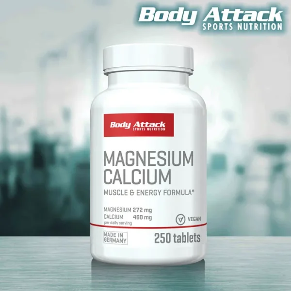 کلسیم منیزیم بادی اتک 250 عددی|body attack MAGNESIUM CALCIUM 250 Tabs - تصویر 2