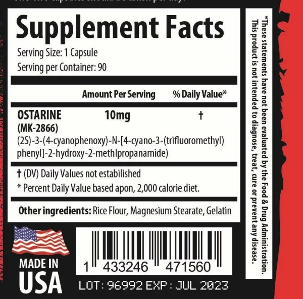 ساواج اوستارین | Savage Line Labs Myo-STA Ostarine - تصویر 2